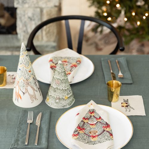 CoralandTusk Christmas DinnerNapkins RockingChristmas