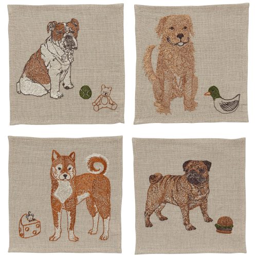 CoralandTusk Cocktail Napkin Dogs Toys