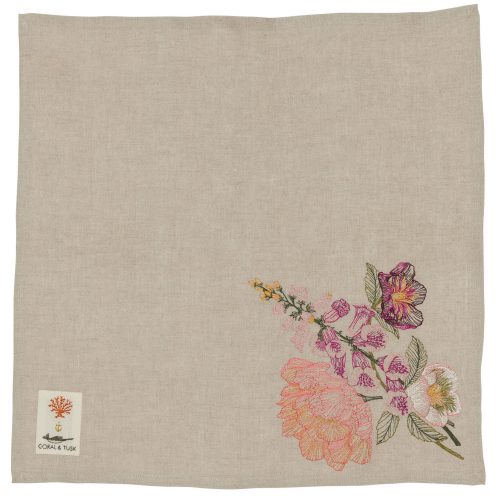 CoralandTusk Dinner Napkin Blush Bouquet 2