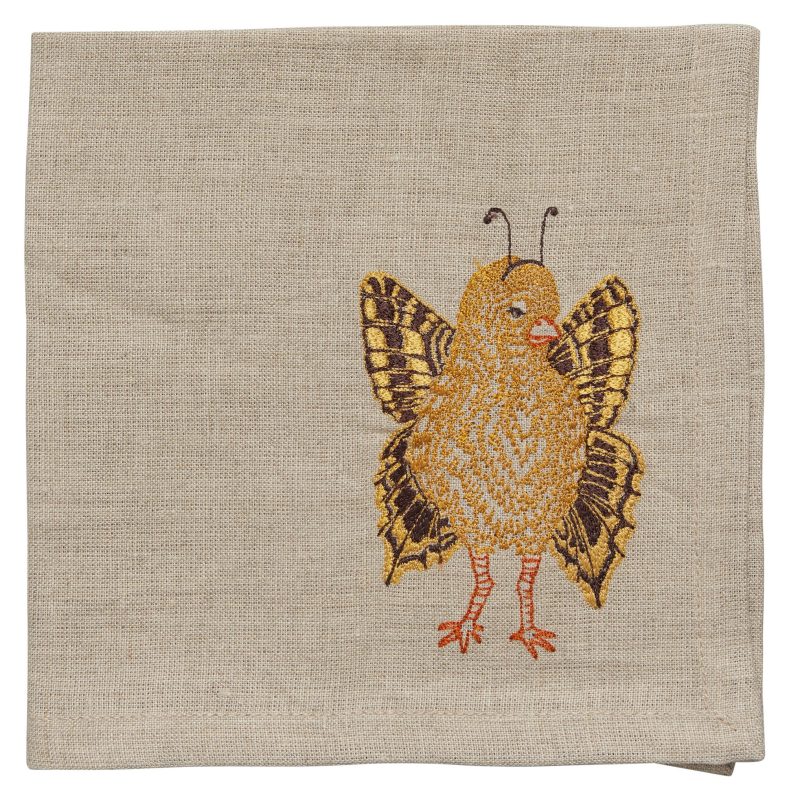 CoralandTusk Napkin Chick Butterfly 1