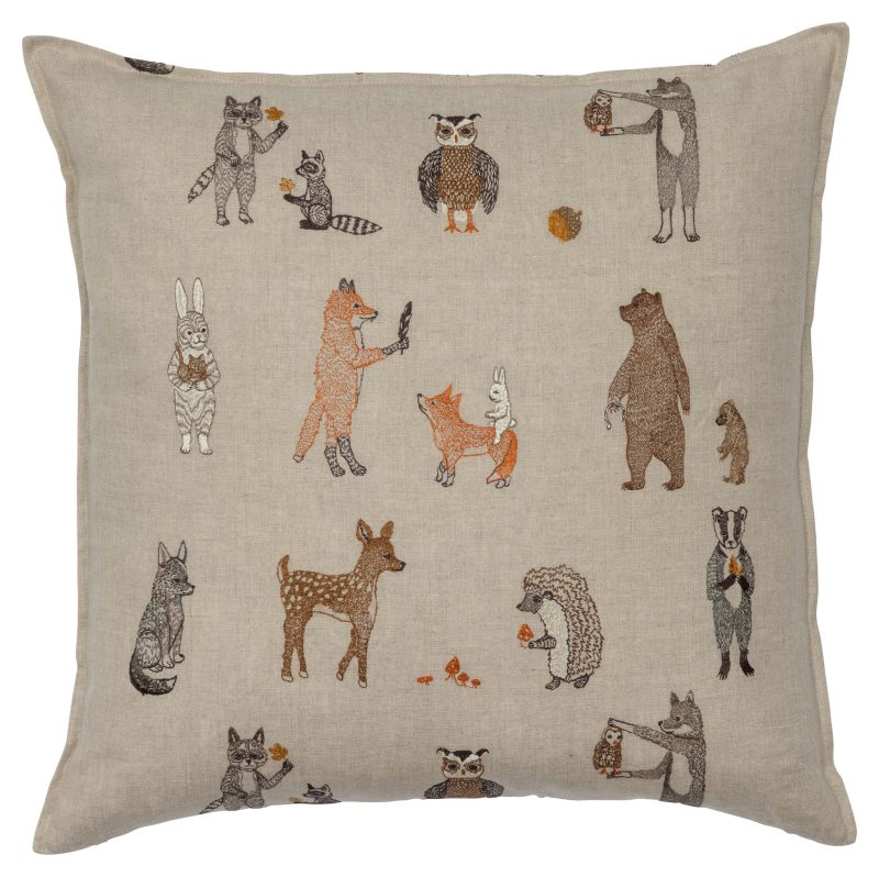 CoralandTusk Pillow WoodlandFriends