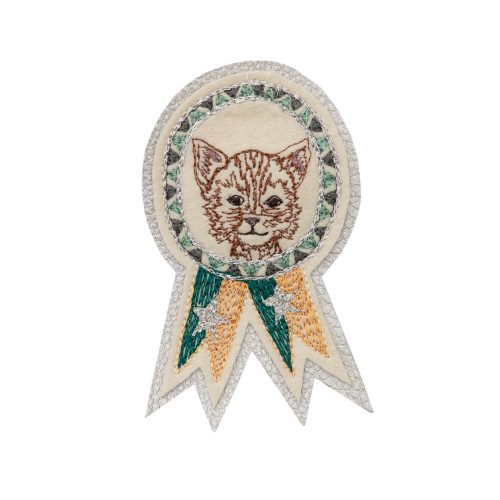 coralandtusk badge cat pin 1