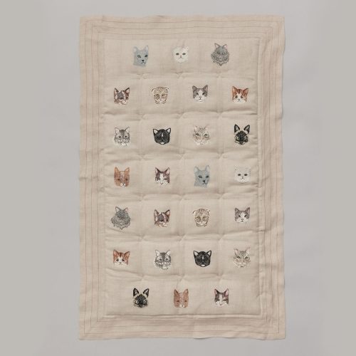 coralandtusk cats quilt