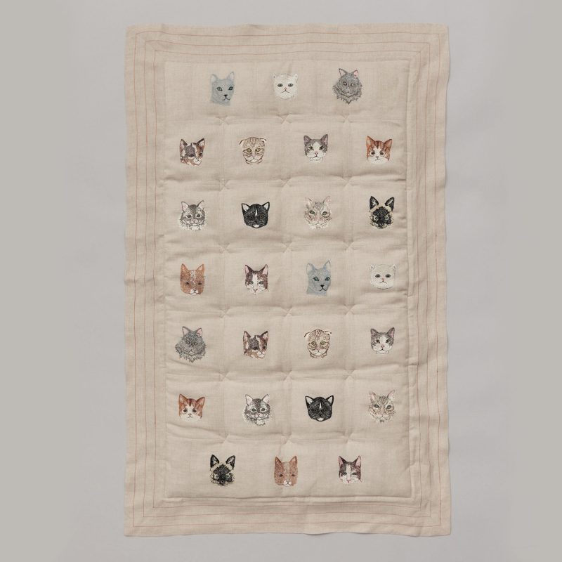 coralandtusk cats quilt