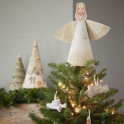 coralandtusk christmas fox angel tree topper 22