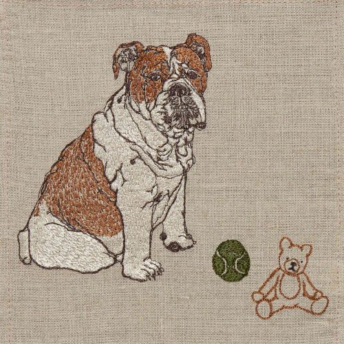 coralandtusk cocktail napkin dogs 1 bulldog