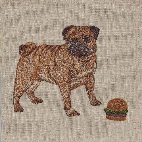 coralandtusk cocktail napkin dogs 1 pug