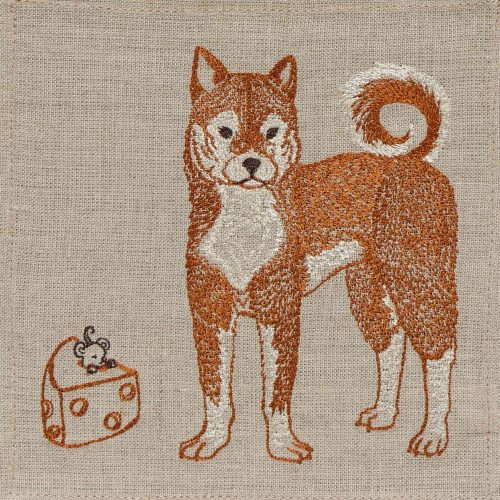 coralandtusk cocktail napkin dogs 1 shiba