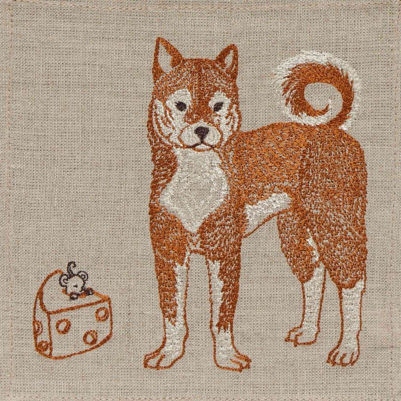 coralandtusk cocktail napkin dogs 1 shiba