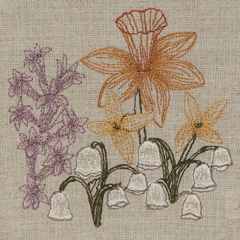 coralandtusk cocktail napkin lilies daisies 1 detail3