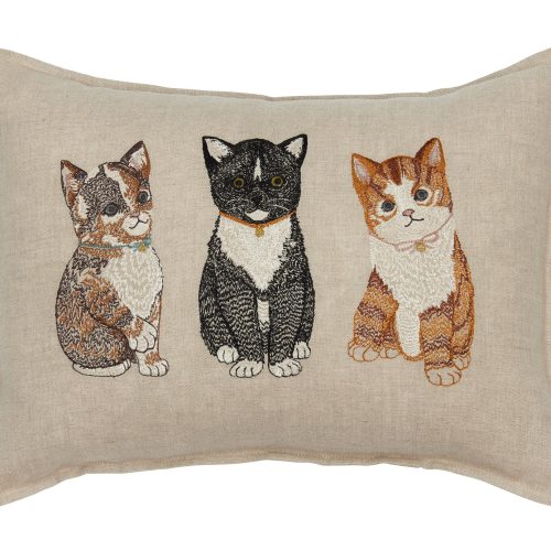 coralandtusk cute kittens pillow