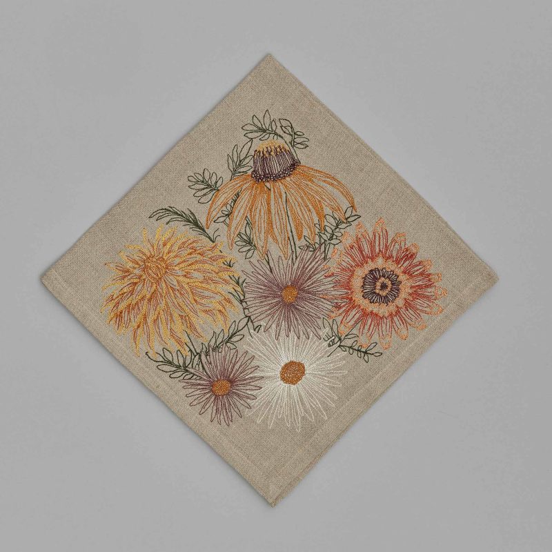 coralandtusk dinner napkin autumn blossoms 1