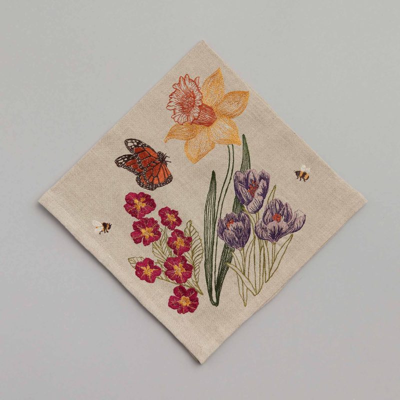 coralandtusk dinner napkin blooms 1