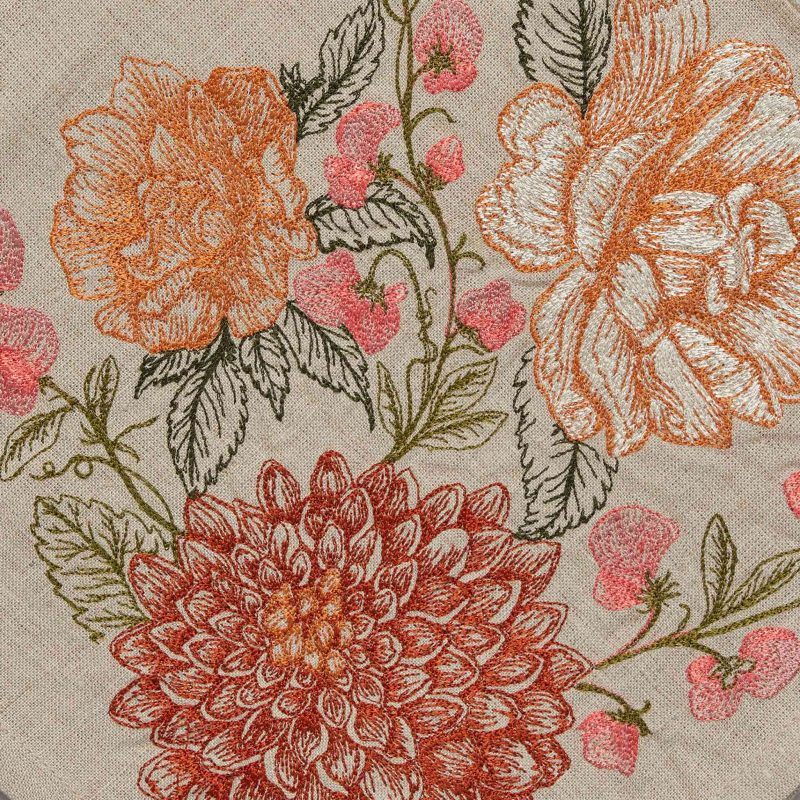 coralandtusk dinner napkin coral bouquet 1 detail