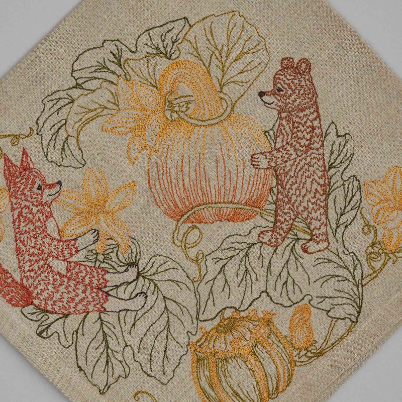 coralandtusk dinner napkin pumkin patch 2