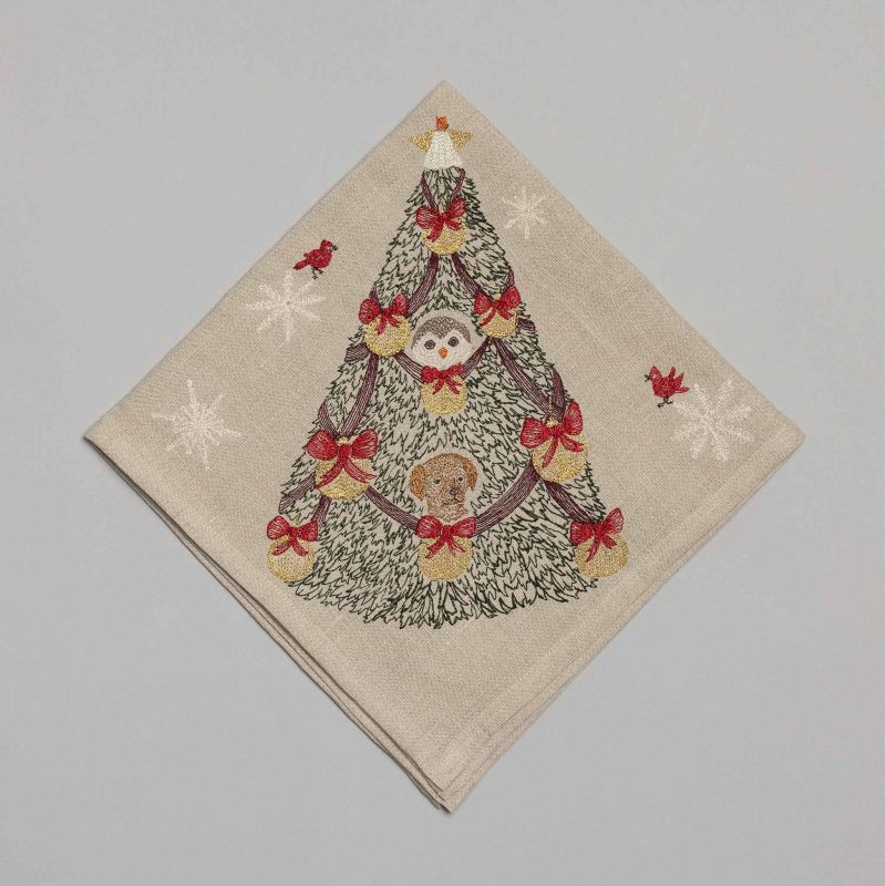 coralandtusk dinner napkin rocking christmas 1