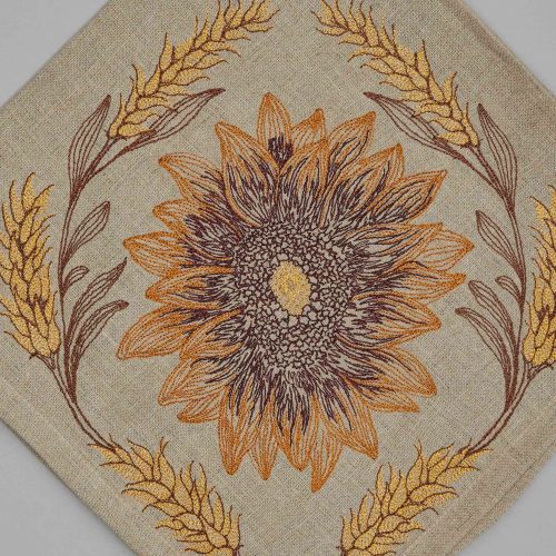 coralandtusk dinner napkin sunflower wheat 2