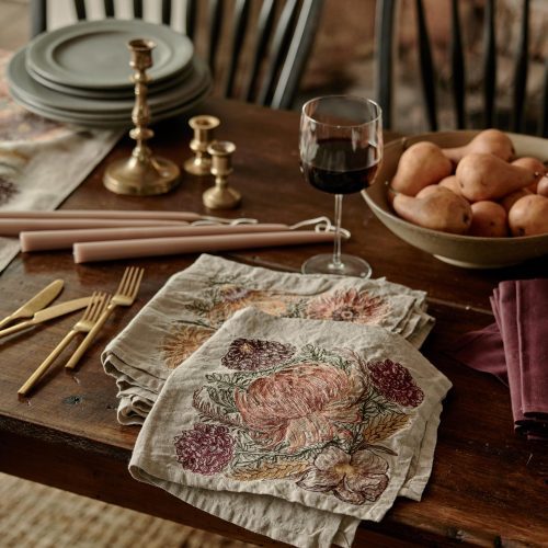 coralandtusk hosting autumn blossoms fall napkins