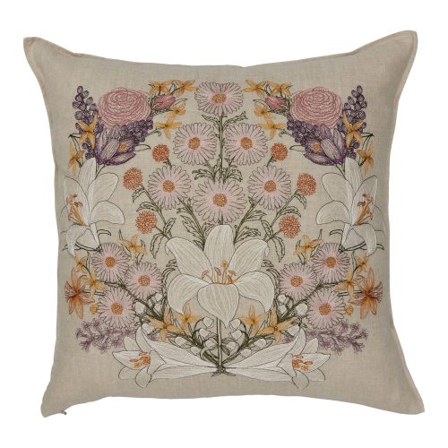 coralandtusk lilies daisies pillow