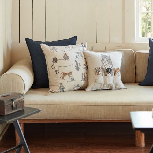 coralandtusk livingroom cute cats pillows 2