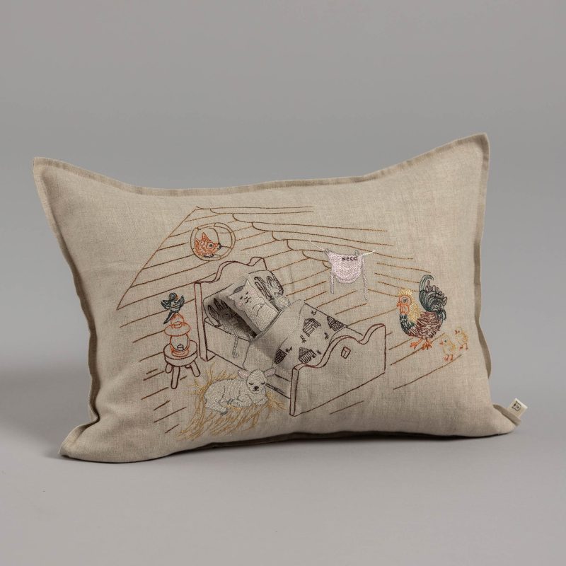 coralandtusk nekomura san pocket pillow gray25