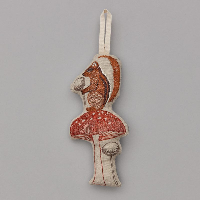 coralandtusk ornament chipmunk mushroom 1