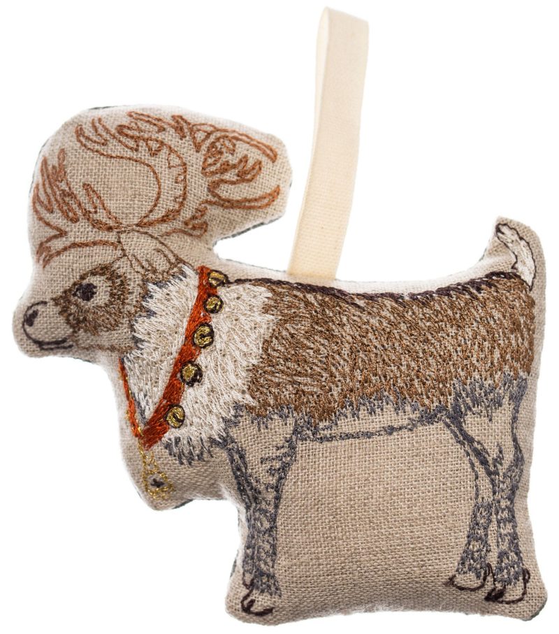 coralandtusk ornament reindeerwithbells 1