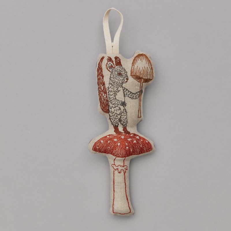 coralandtusk ornament squirrel mushroom 1