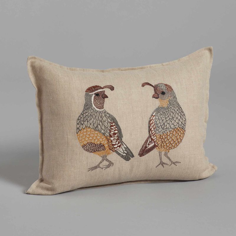 coralandtusk pillow 1216 desert quail love