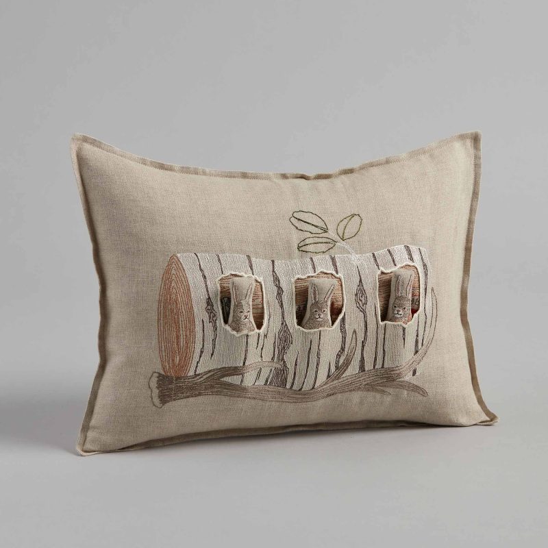 coralandtusk pillow aspen log bunnies 1