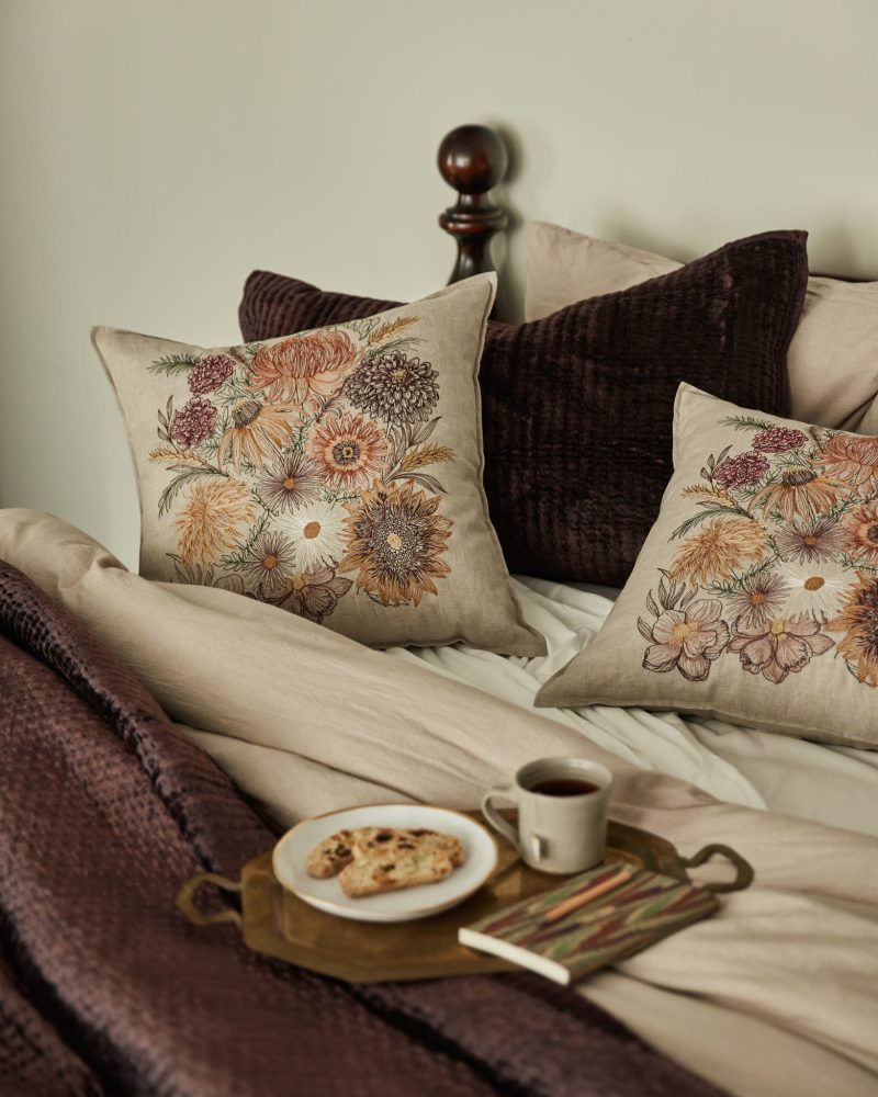 coralandtusk pillow autumn blossoms bedroom tea 3