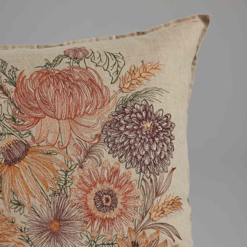 coralandtusk pillow autumn blossoms detail