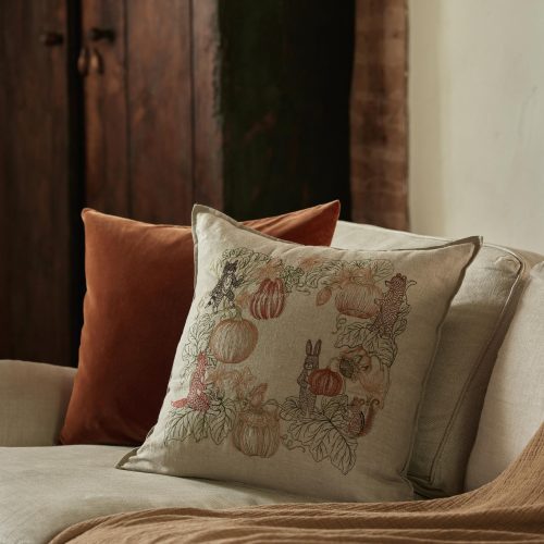 coralandtusk pillow pumpkin patch sofa