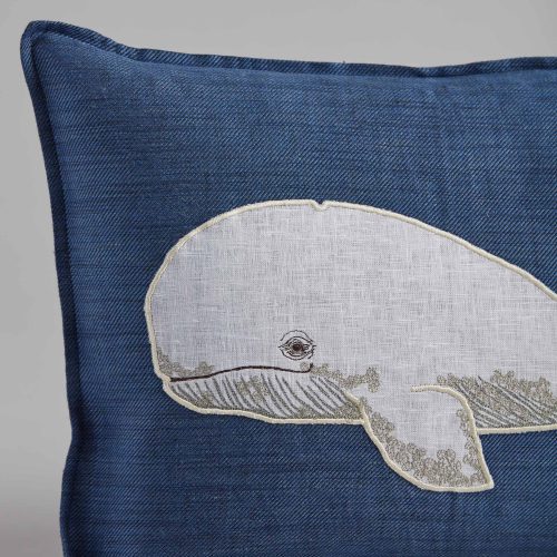 coralandtusk pillow whale applique 1detail