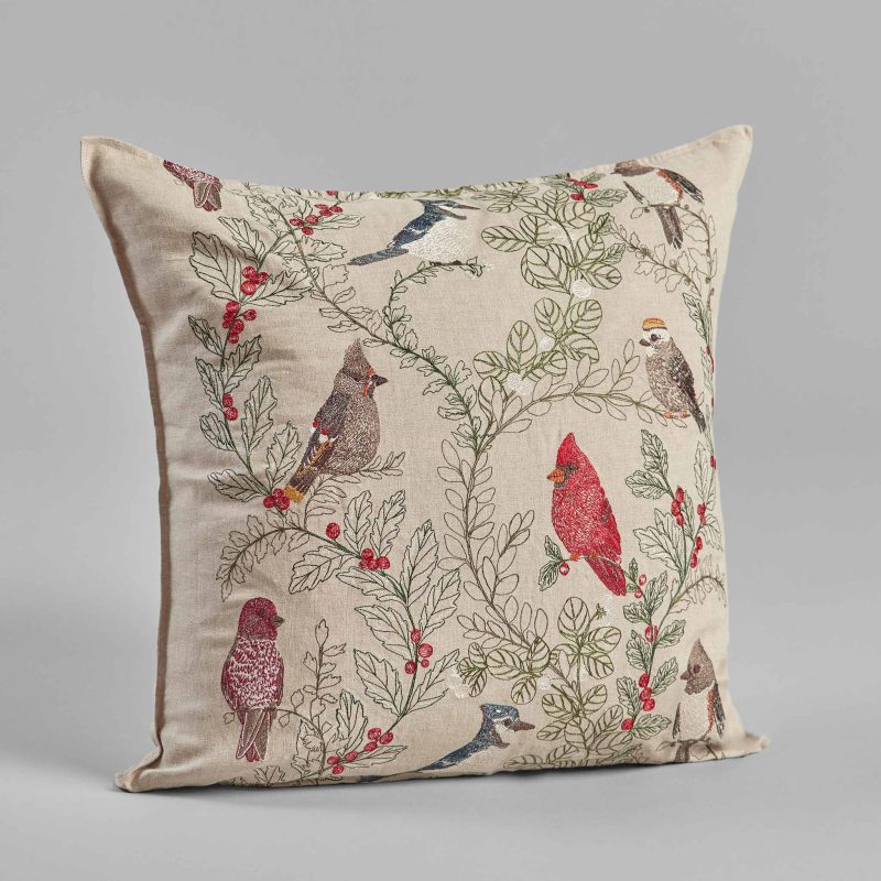 coralandtusk pillow winter birds 1