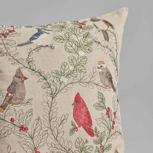 coralandtusk pillow winter birds 1detail