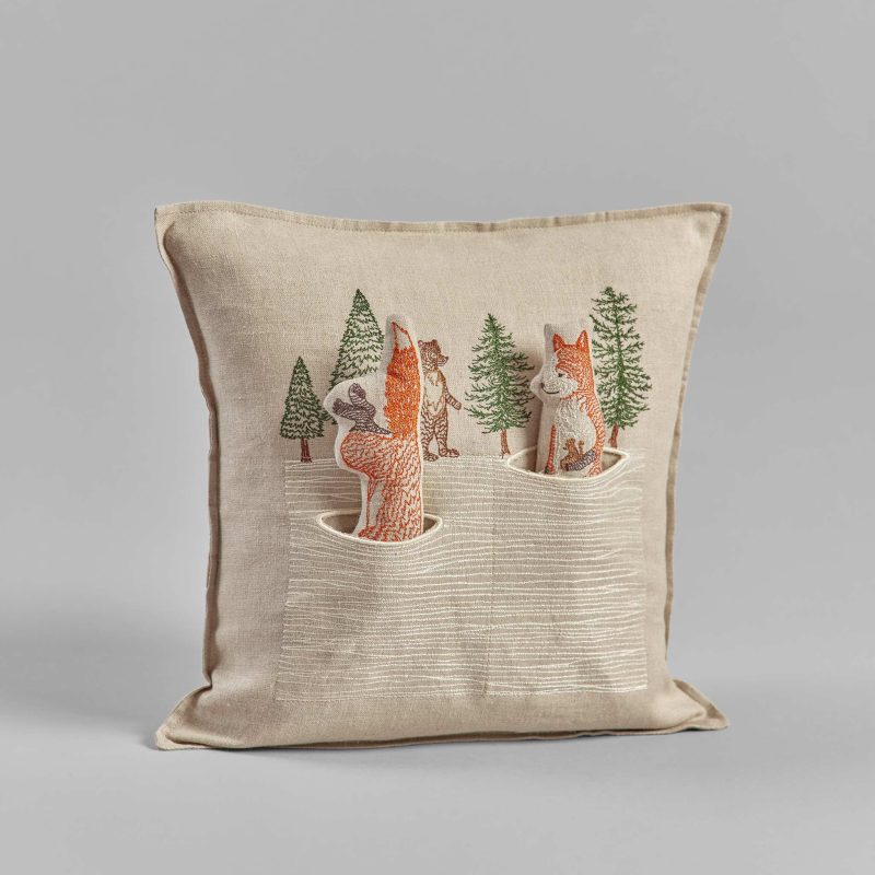 coralandtusk pillow winter foxes 1