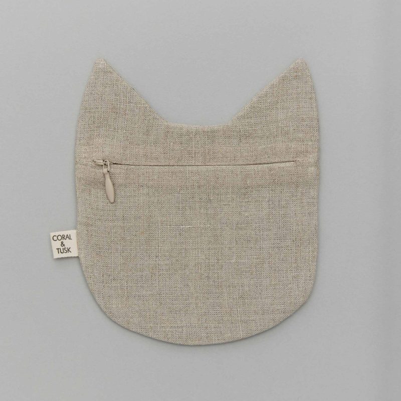 coralandtusk pouch calico cat back