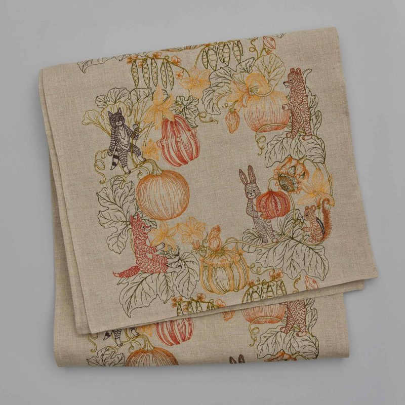 coralandtusk table runner pumpkin patch