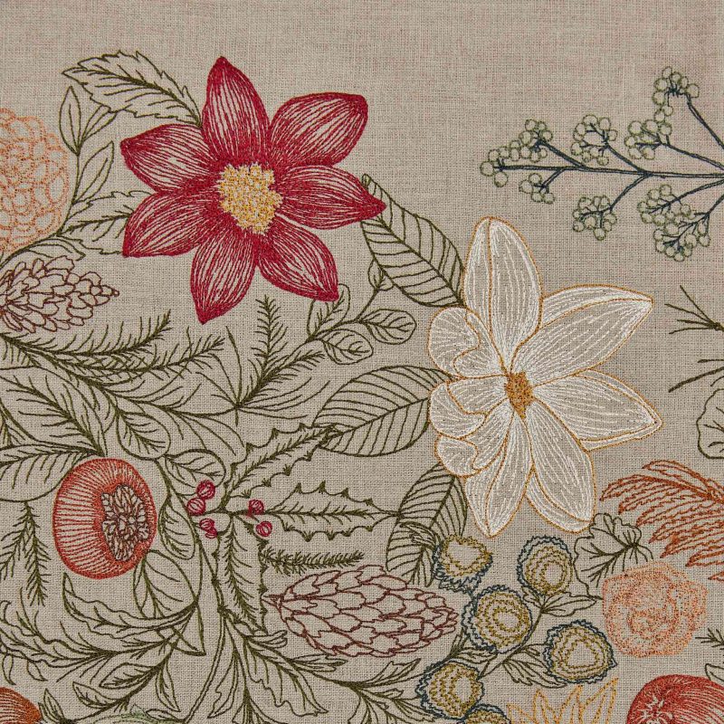 coralandtusk table runner winter vine detail1