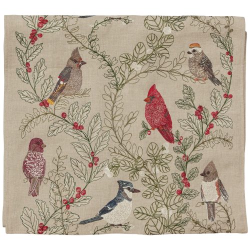 coralandtusk tablerunner winter birds 2