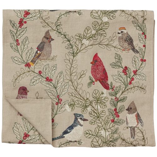 coralandtusk tablerunner winter birds 3