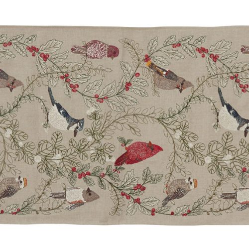 coralandtusk tablerunner winter birds full