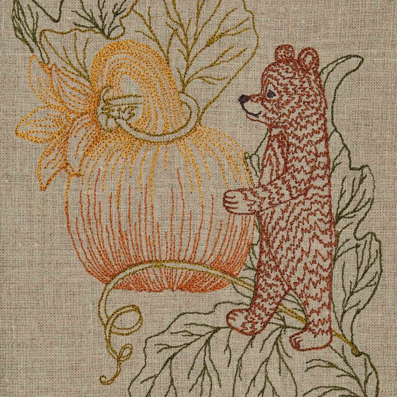 coralandtusk tea towel bear pumpkin 2