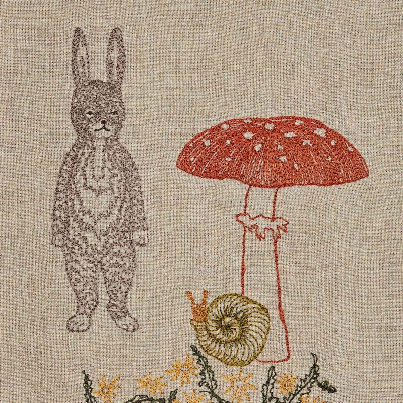 coralandtusk tea towel bunny mushrooms 1 detail