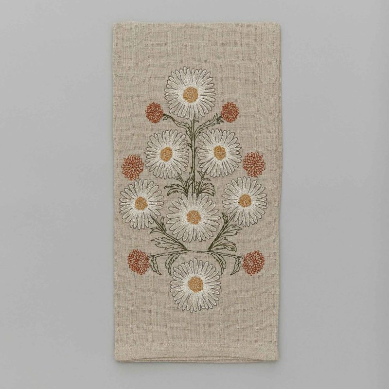 coralandtusk tea towel daisy