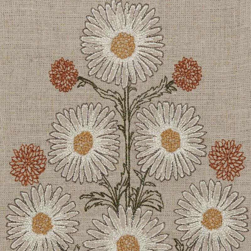 coralandtusk tea towel daisy detail