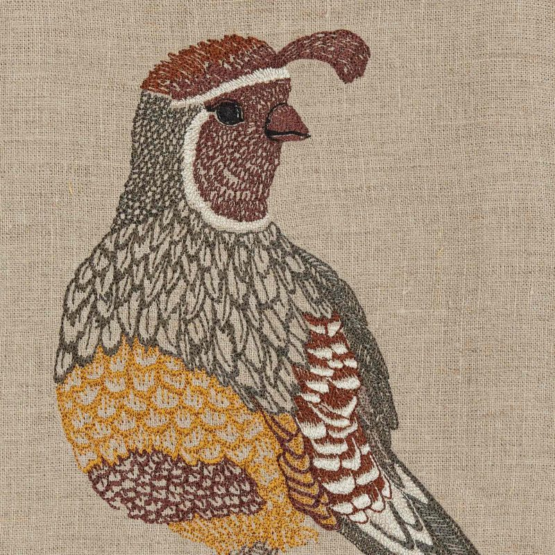 coralandtusk tea towel desert quail detail