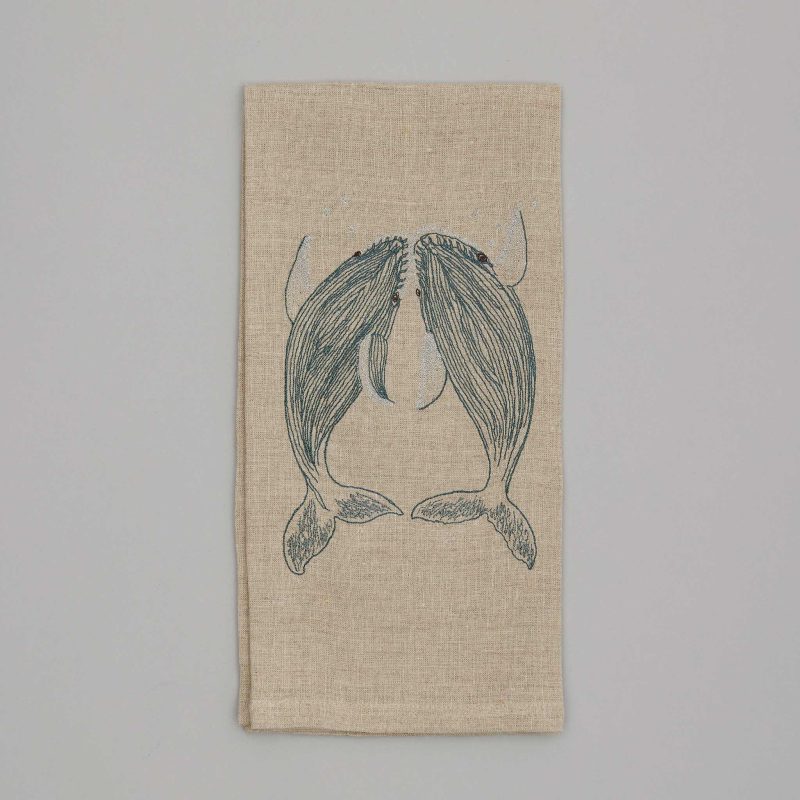 coralandtusk tea towel humpback whales