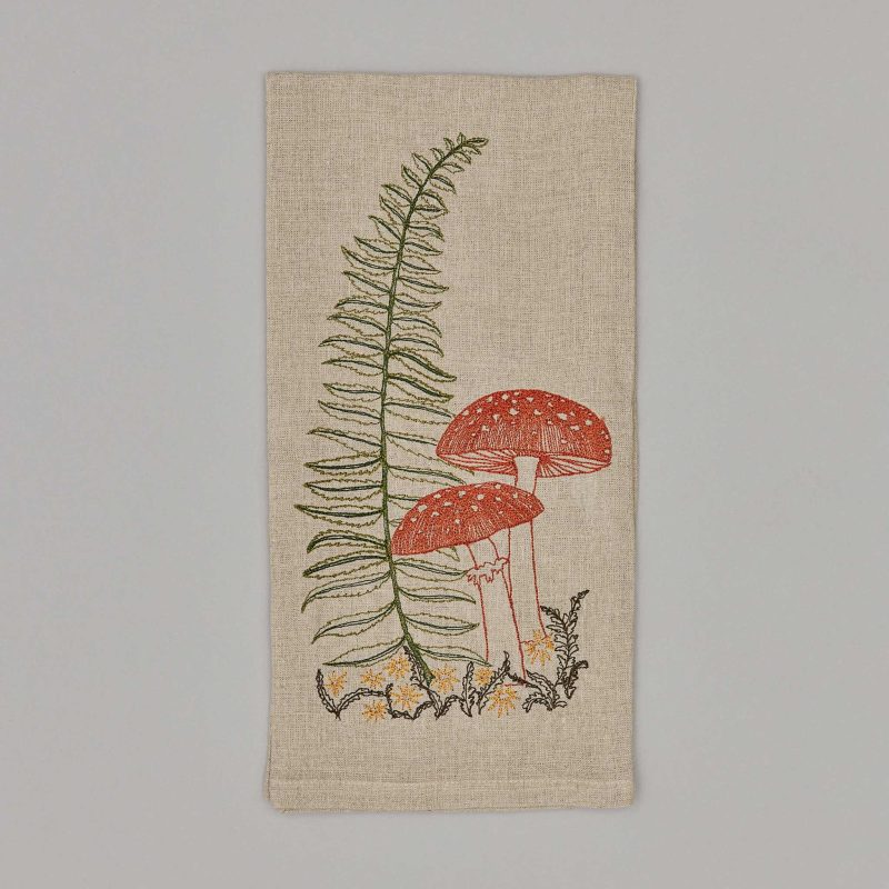 coralandtusk tea towel lady fern 1